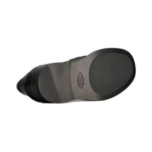 Logo-Plaque Round Toe Loafers