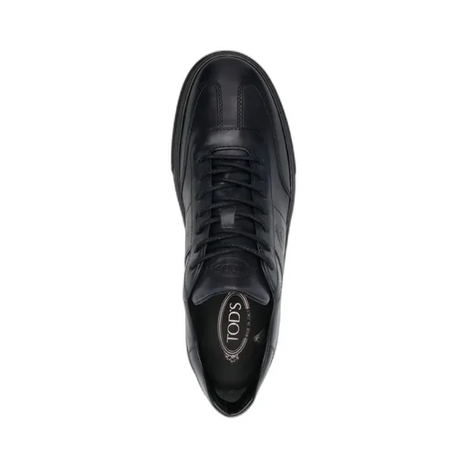 Logo-Debossed Round Toe Lace-Up Sneakers