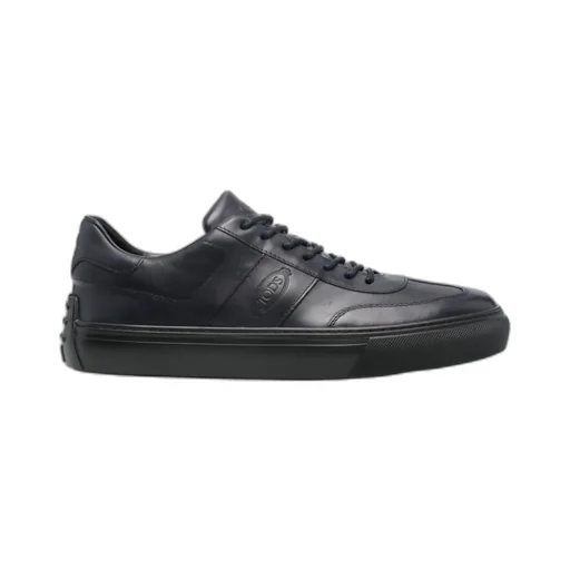Logo-Debossed Round Toe Lace-Up Sneakers