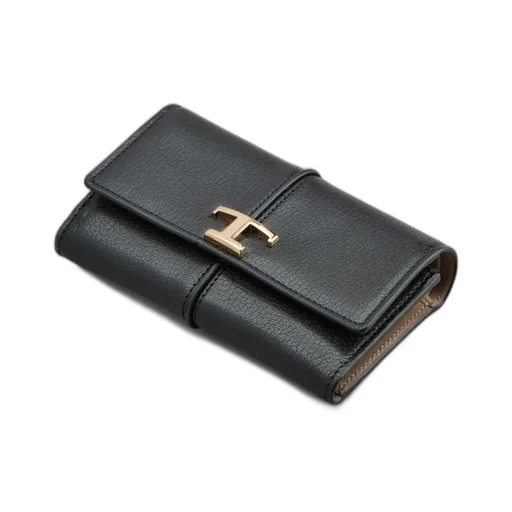 Logo Plaque Tri-Fold Wallet