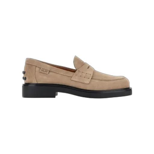 Penny-Slot Suede Loafers