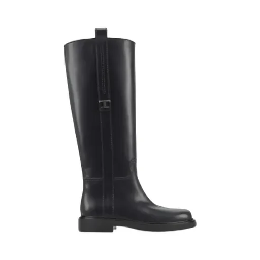 Logo-Plaque Knee-High Boots