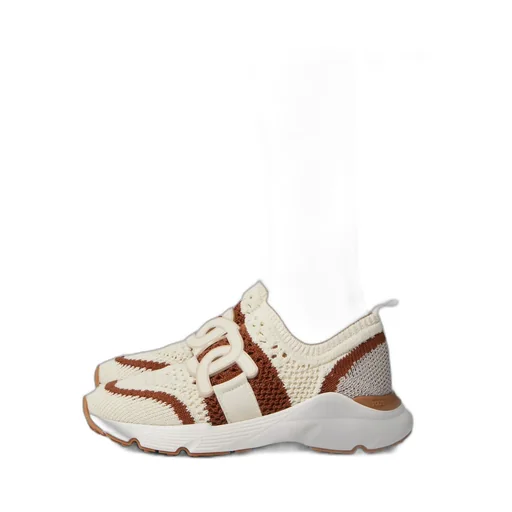 Logo Patch Knit Slip-On Sneakers
