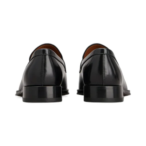 Square-Toe High-Shine Loafers