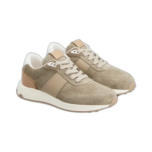 Panelled Lace-Up Sneakers