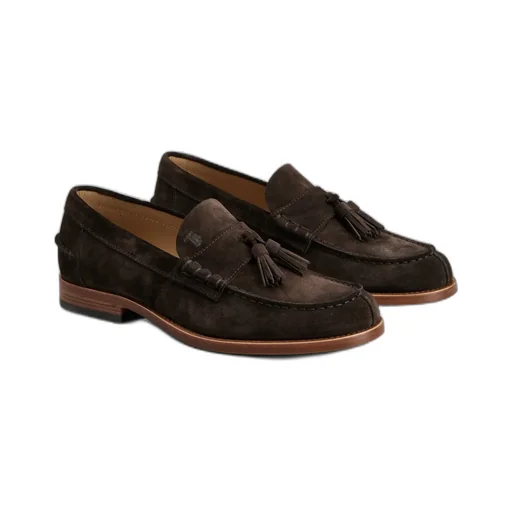 Logo-Debossed Suede Loafers