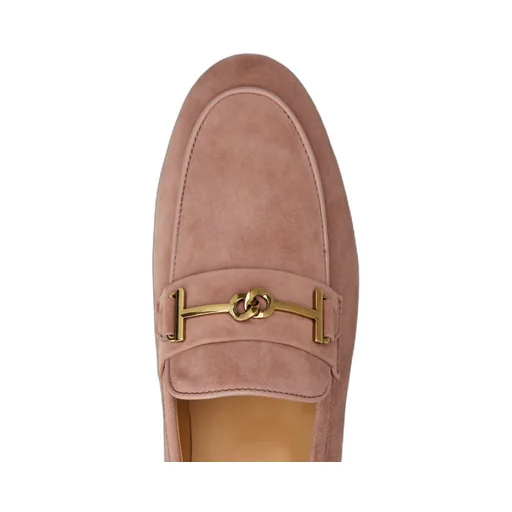 Logo Plaque Almond Toe Loafers