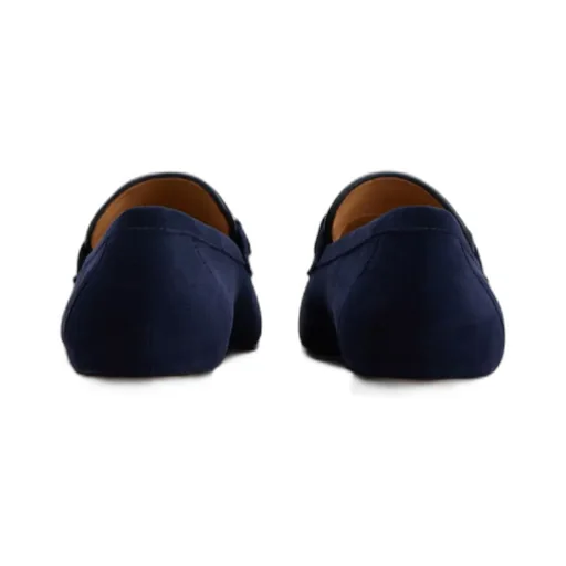 Logo Plaque Almond Toe Loafers