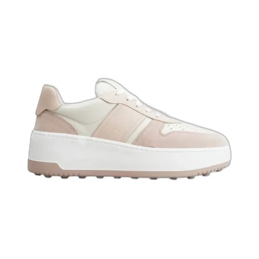 Round-Toe Lace-Up Sneakers