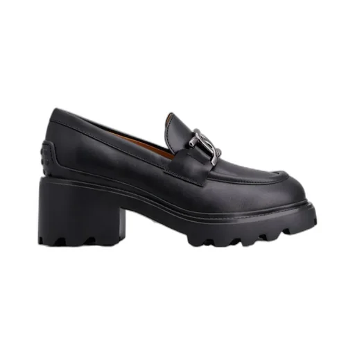 Logo-Buckle Almond Toe Loafers