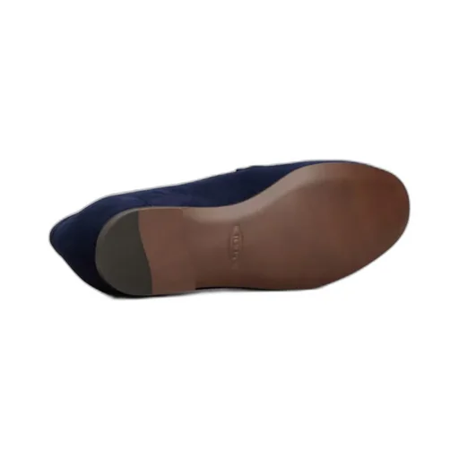 Logo Plaque Almond Toe Loafers