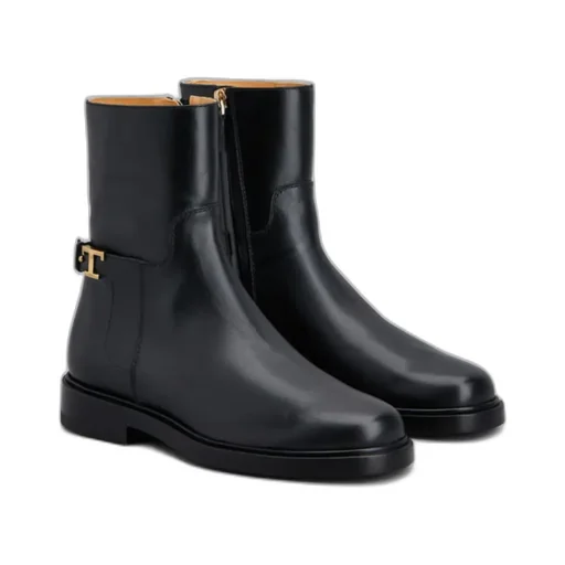 Logo Plaque Ankle Boots