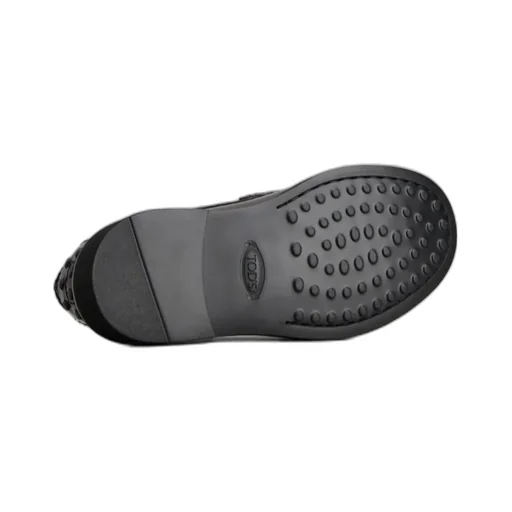 Penny-Slot Round-Toe Loafers