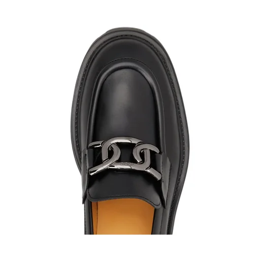 Logo-Buckle Almond Toe Loafers