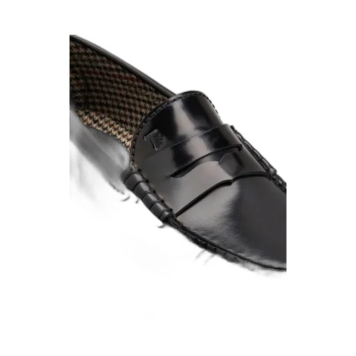 Penny-Slot Round-Toe Loafers
