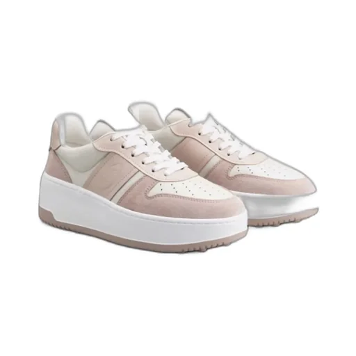 Round-Toe Lace-Up Sneakers