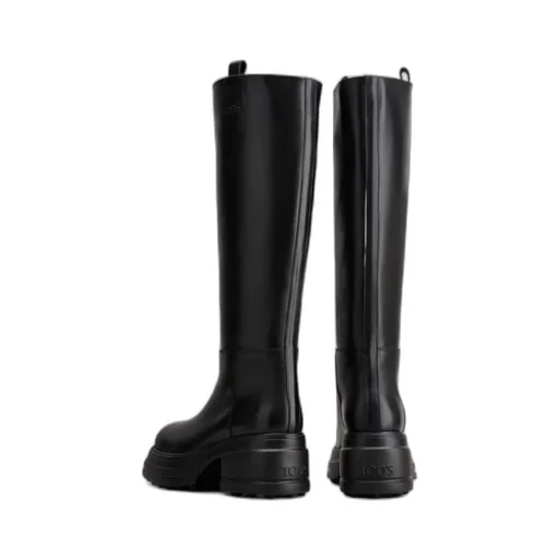 Logo Embossed Knee-Length Boots