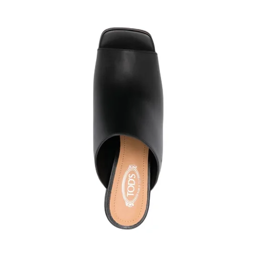 Platform 95Mm Leather Mules
