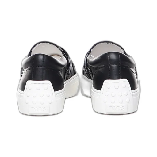 Chain-Logo Leather Loafers