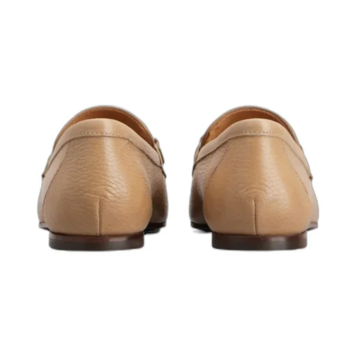 Logo Plaque Almond Toe Loafers