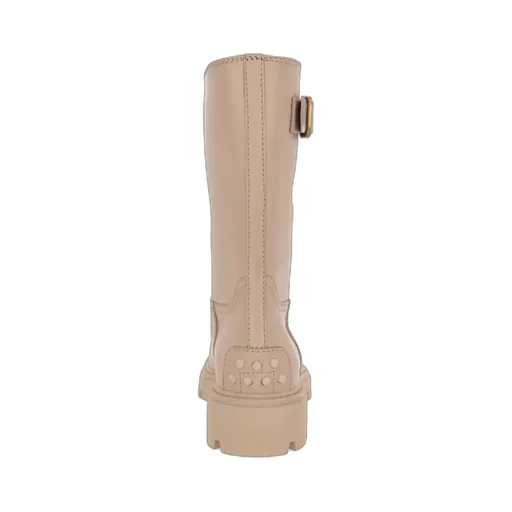 Buckle-Detailed Round-Toe Boots