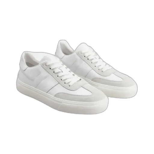 Round Toe Lace-Up Sneakers