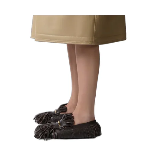 Fringed Slip-On Loafers