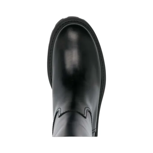 Buckle-Detailed Round-Toe Boots