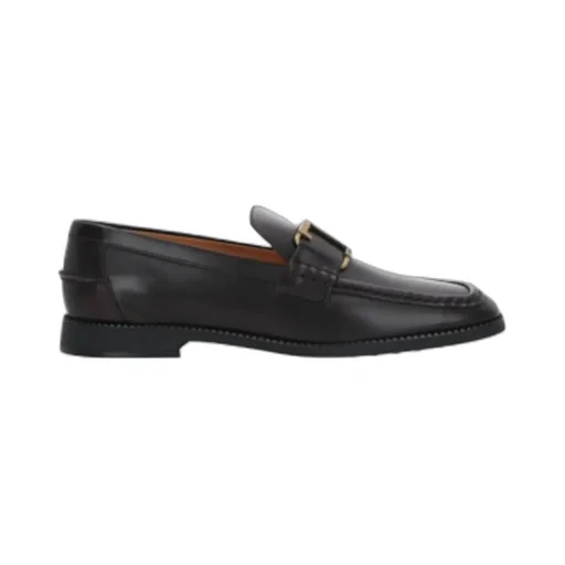 Logo-Plaque Leather Loafers