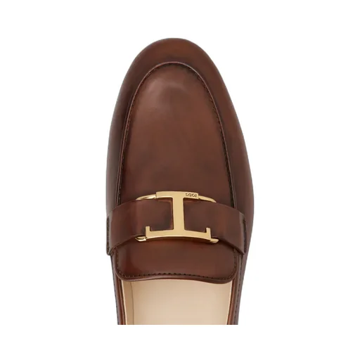 T-Logo Almond-Toe Loafers