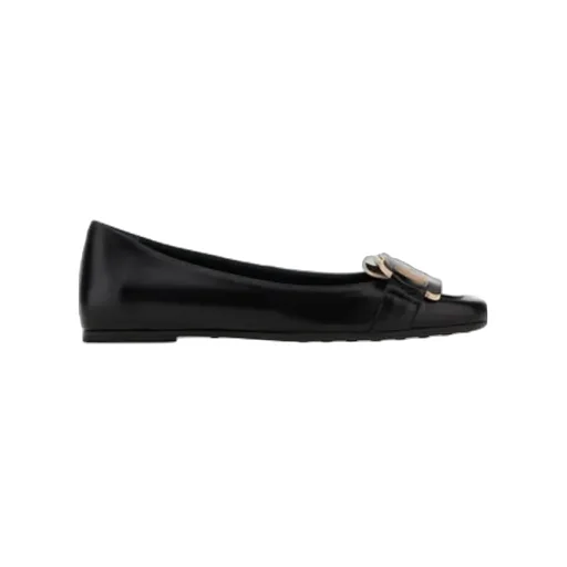 Logo Plaque Slip-On Flat Shoes