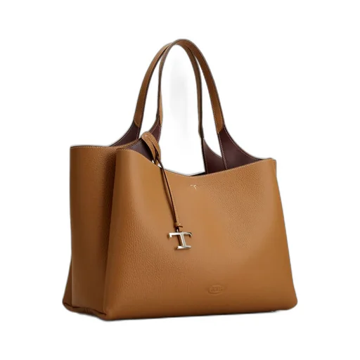 T Timeless Logo Plaque Medium Tote Bag