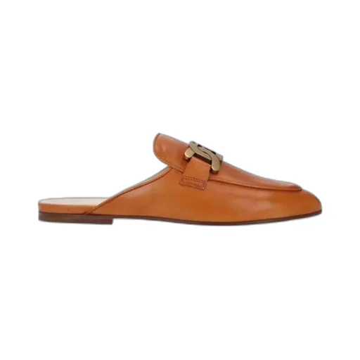 Chain-Link Leather Mules
