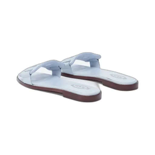 Leather Chain-Motif Sandals