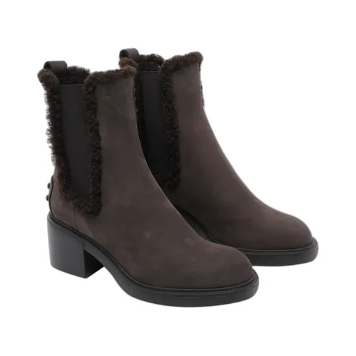 Teddy Detailed Heeled Ankle Boots
