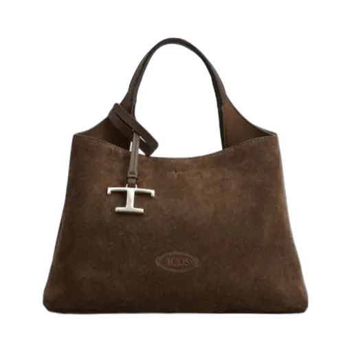 Suede Top-Handle Tote Bag