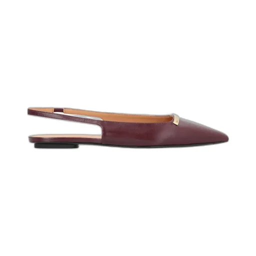 Pointed-Toe Slingback Ballet Flats