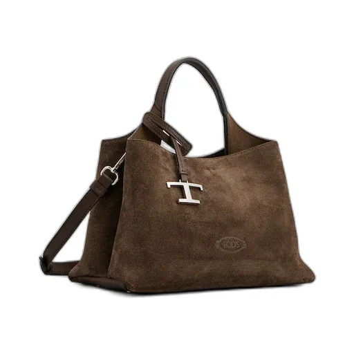 Suede Top-Handle Tote Bag