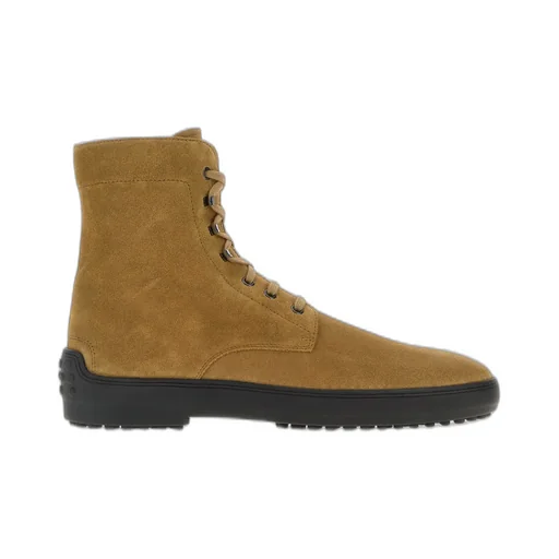 Suede Combat Boots