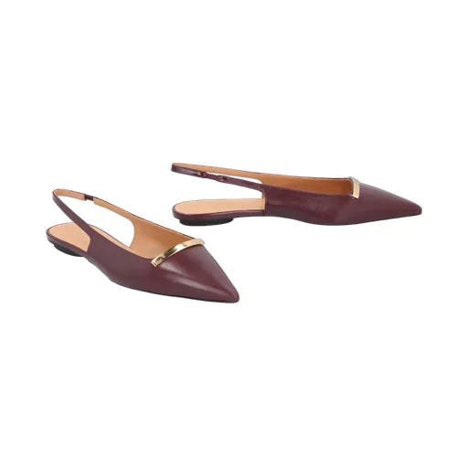 Pointed-Toe Slingback Ballet Flats
