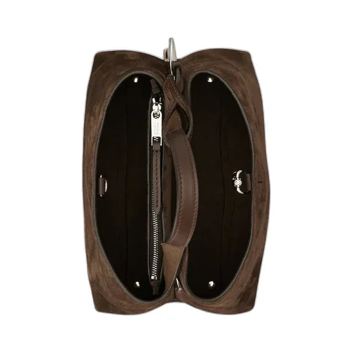Suede Top-Handle Tote Bag