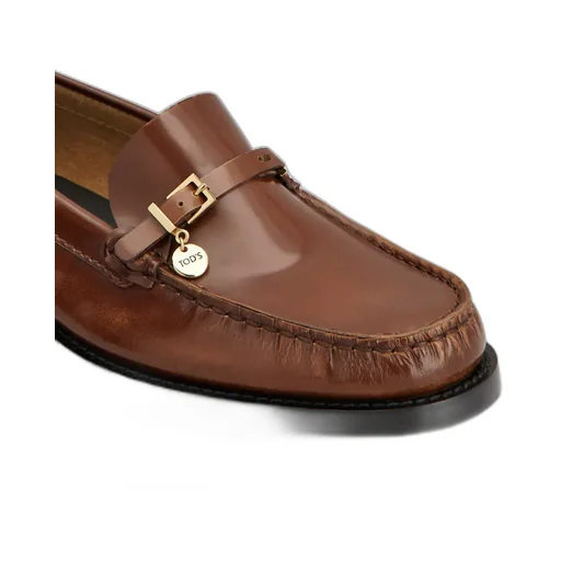 Logo Pendant Buckle Detailed Loafers