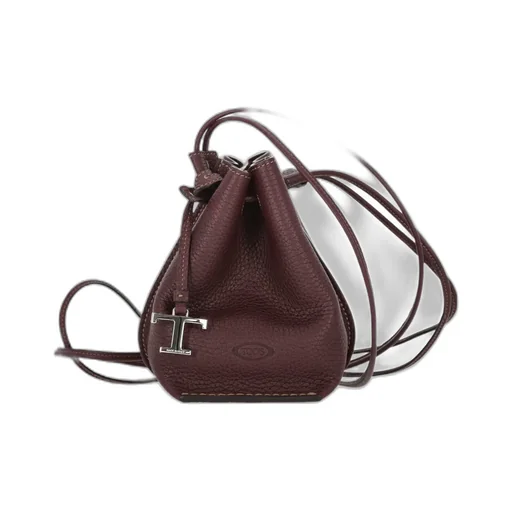 Drawstring Leather Bucket Bag
