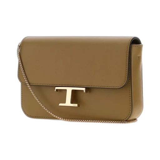 T Logo Chain Shoulder Bag