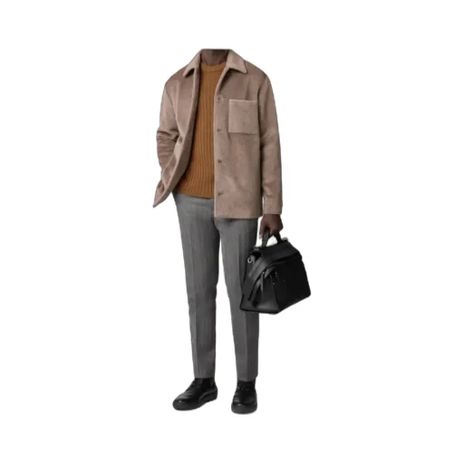 Loose-Fit Wool Shirt Jacket