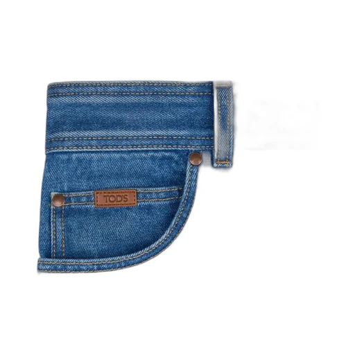 Leather-Patch Five-Pocket Jeans
