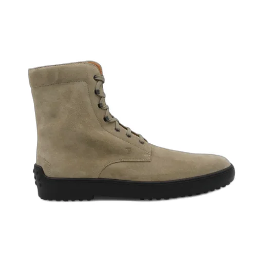 Suede Combat Boots