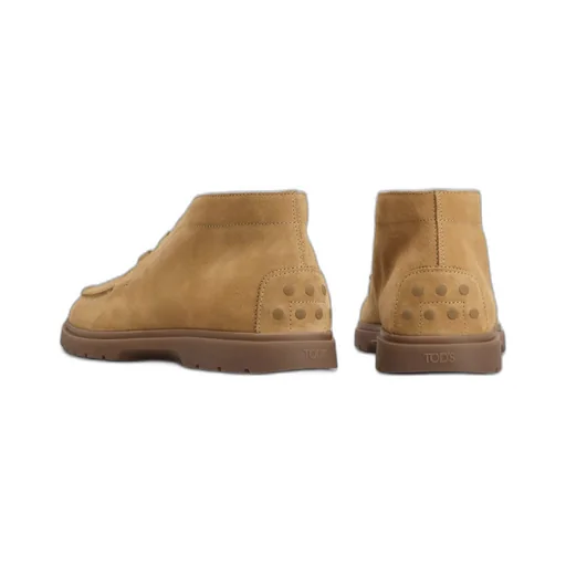 Suede Elastic-Lace Desert Boots