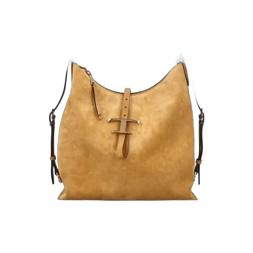 Timeless Suede T-Buckle Shoulder Bag