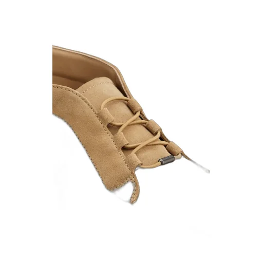Suede Elastic-Lace Desert Boots